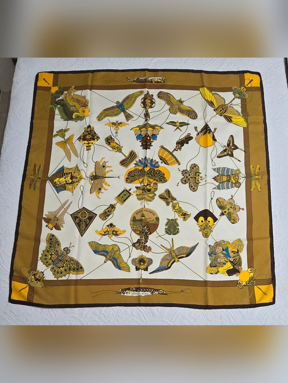 Hermès "Soies Volantes" 90cm Silk Scarf